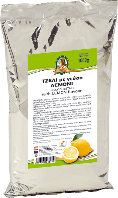 Jelly crystals with lemon flavour