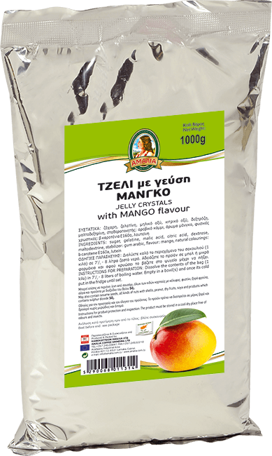 Jelly crystals with mango flavour