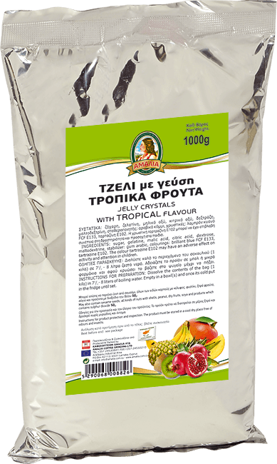 Jelly crystals with tropical flavour