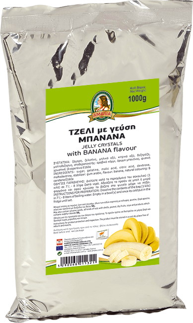 Jelly crystals with banana flavour