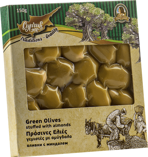 Green Olives
Stuffed with garlic