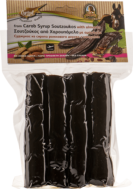 Σουτζούκος αμυγδάλου με χαρουπόμελο