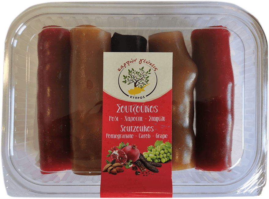 ΣΟΥΤΖΟΥΚΟΣ 500g ΡΟΔΙ - ΧΑΡΟΥΠΙ - ΣΤΑΦΥΛΙ